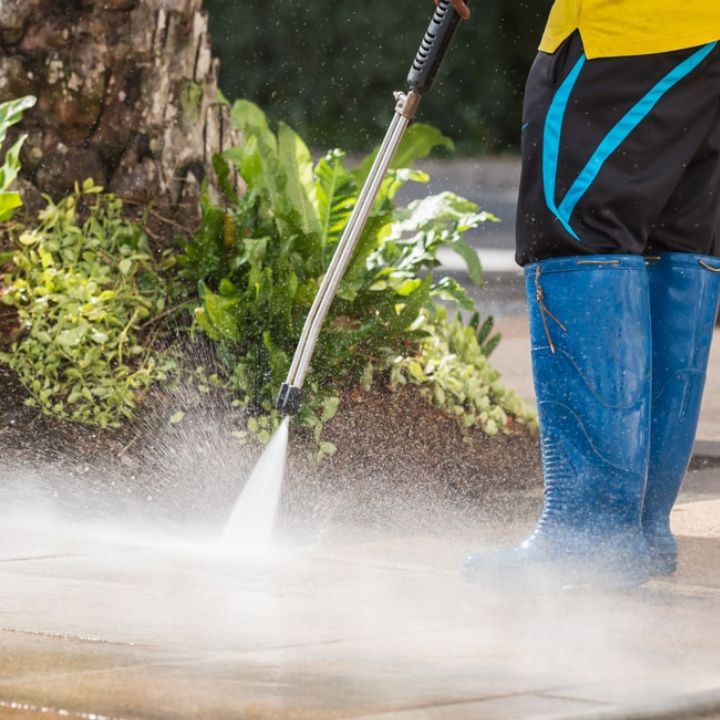 Expert driveway cleaning in Stoke-on-Trent using advanced equipment to eliminate dirt and grime